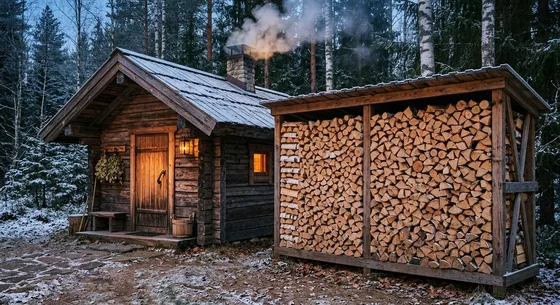 Укладка дров в Запрудне, проезд Луговая, 3